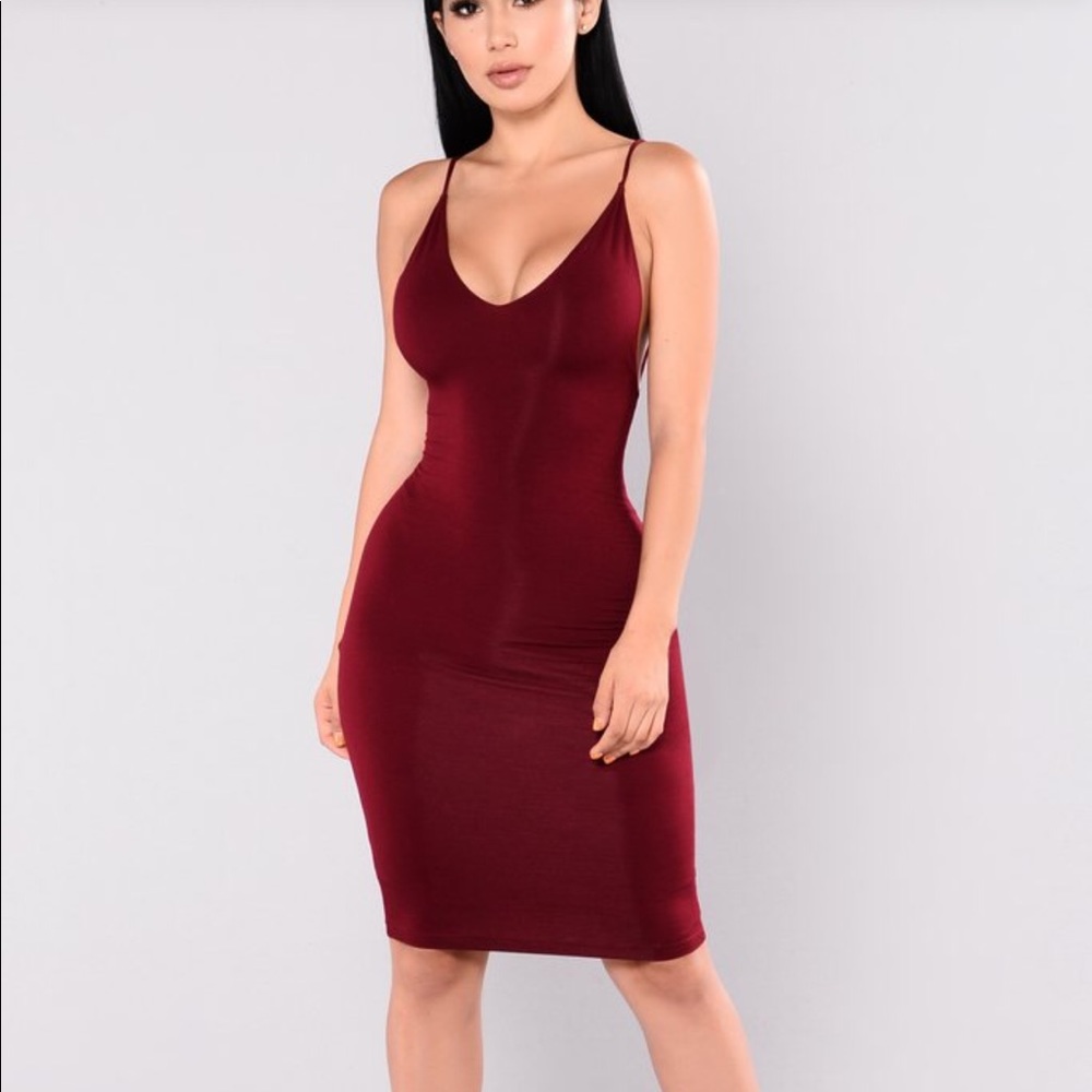 Burgundy dress